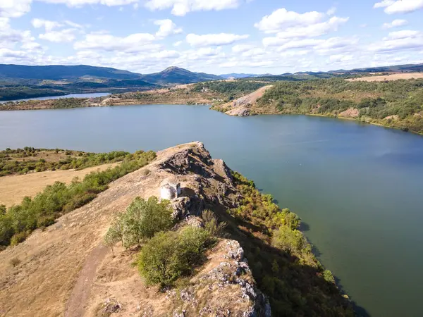 stock image Aerial view of Pchelina Reservoir, Pernik Region, Bulgaria