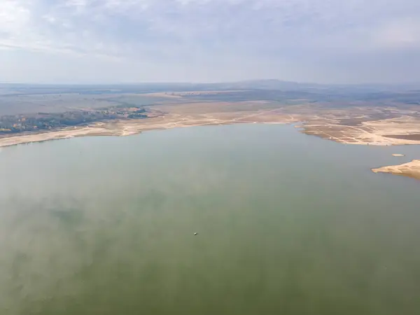 stock image Aerial view of Pyasachnik (Sandstone) Reservoir, Sredna Gora Mountain, Plovdiv Region, Bulgaria