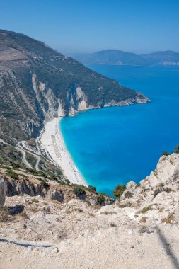 Myrtos Sahili, Cephalonia, İyon Adaları, Yunanistan