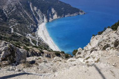 Myrtos Sahili, Cephalonia, İyon Adaları, Yunanistan