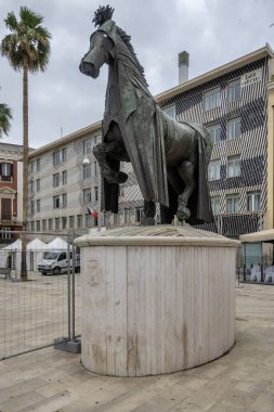 BARI, İtalya - 16 Mayıs 2024: Bari, Apulia Bölgesi, İtalya 'nın Eski Kasabası' nın inanılmaz manzarası