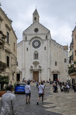 BARI, İtalya - 16 Mayıs 2024: Bari, Apulia Bölgesi, İtalya 'nın Eski Kasabası' nın inanılmaz manzarası