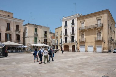 BARI, İtalya - 16 Mayıs 2024: Bari, Apulia Bölgesi, İtalya 'nın Eski Kasabası' nın inanılmaz manzarası