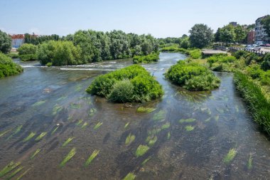 PLOVDIV, BULGARIA - 6 Temmuz 2023: Bulgaristan 'ın Filibe kentinin şaşırtıcı Panoramik görünümü