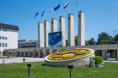 PLOVDIV, BULGARIA - 6 Temmuz 2023: Bulgaristan 'ın Filibe kentinin şaşırtıcı Panoramik görünümü