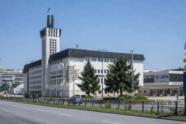 PLOVDIV, BULGARIA - 6 Temmuz 2023: Bulgaristan 'ın Filibe kentinin şaşırtıcı Panoramik görünümü