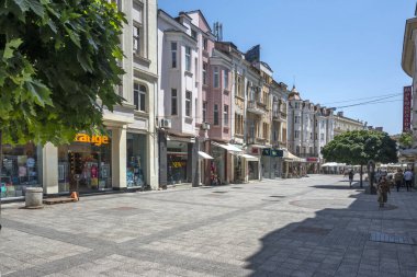 PLOVDIV, BULGARIA - 6 Temmuz 2023: Bulgaristan 'ın Filibe kentinin şaşırtıcı Panoramik görünümü