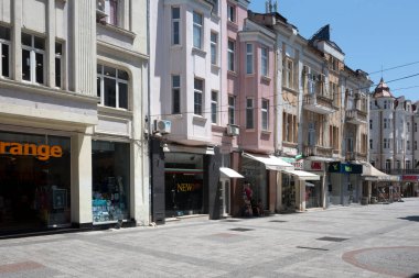 PLOVDIV, BULGARIA - 6 Temmuz 2023: Bulgaristan 'ın Filibe kentinin şaşırtıcı Panoramik görünümü