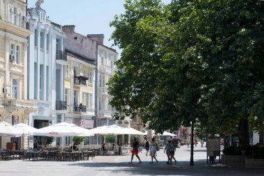 PLOVDIV, BULGARIA - 6 Temmuz 2023: Bulgaristan 'ın Filibe kentinin şaşırtıcı Panoramik görünümü
