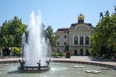 PLOVDIV, BULGARIA - 6 Temmuz 2023: Bulgaristan 'ın Filibe kentinin şaşırtıcı Panoramik görünümü