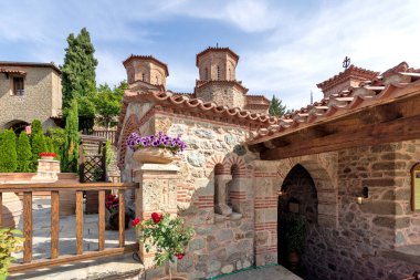 Meteora Manastırları, Teselya, Yunanistan 'ın Bahar Panoramik Manastırı