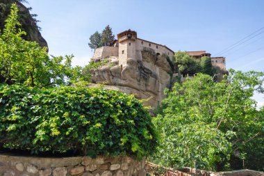 Meteora Manastırları, Teselya, Yunanistan 'ın Bahar Panoramik Manastırı