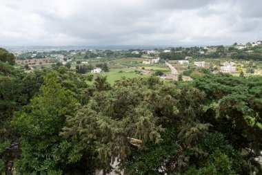 İtalya 'nın Apulia Bölgesi, Locorotondo Eski Kasabası Panoraması
