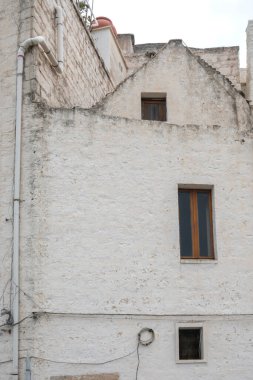 İtalya 'nın Apulia Bölgesi, Locorotondo Eski Kasabası Panoraması