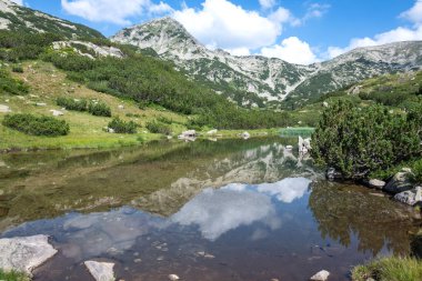 Bulgaristan 'ın Banderitsa Gölü çevresindeki Pirin Dağı' nın şaşırtıcı yaz manzarası