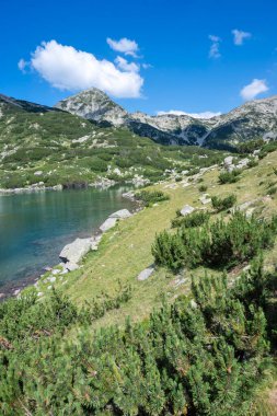 Amazing Summer view of Pirin Mountain around Fish Banderitsa Lake, Bulgaria clipart