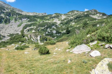 Amazing Summer view of Pirin Mountain around Fish Banderitsa Lake, Bulgaria clipart