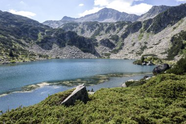 Amazing Summer view of Pirin Mountain around Fish Banderitsa Lake, Bulgaria clipart