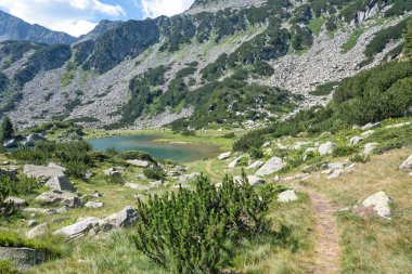 Bulgaristan 'ın Banderitsa Gölü çevresindeki Pirin Dağı' nın şaşırtıcı yaz manzarası