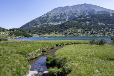 Bulgaristan 'ın Banderitsa Gölü çevresindeki Pirin Dağı' nın şaşırtıcı yaz manzarası