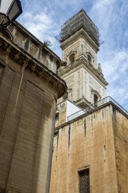 LECCE, İtalya - 12 Mayıs 2024: İtalya 'nın Apulia Bölgesi' ndeki Eski Lecce kasabasının muhteşem manzarası