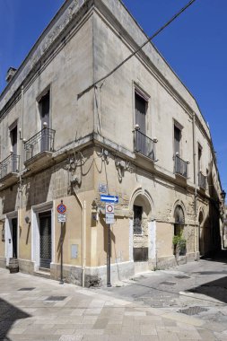 LECCE, İtalya - 12 Mayıs 2024: İtalya 'nın Apulia Bölgesi' ndeki Eski Lecce kasabasının muhteşem manzarası