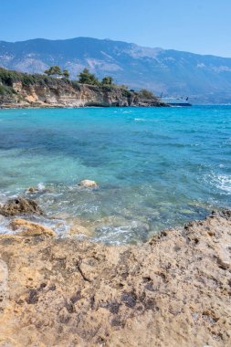 Amazing view of Pessada Beach, Cephalonia, Ionian Islands, Greece clipart