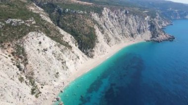 Platia Ammos Plajı, Cephalonia, İyon Adaları, Yunanistan