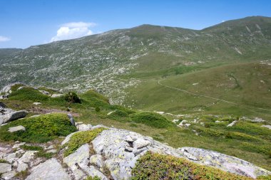 Bulgaristan 'ın Kalin tepeleri yakınlarındaki Rila Dağı' nın İnanılmaz Yaz Manzarası