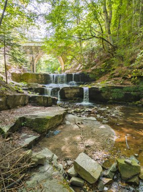 Bulgaristan 'ın Filibe bölgesindeki Rhodopes Dağı' nda Sitovo Şelalesi Panoraması