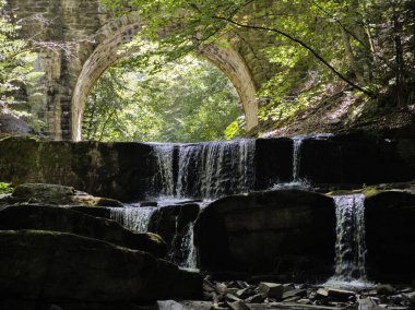 Bulgaristan 'ın Filibe bölgesindeki Rhodopes Dağı' nda Sitovo Şelalesi Panoraması