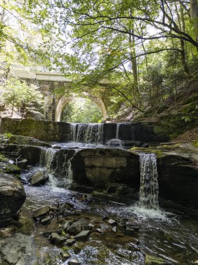 Bulgaristan 'ın Filibe bölgesindeki Rhodopes Dağı' nda Sitovo Şelalesi Panoraması