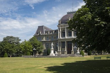 Eski şehir Lozan 'ın Panoraması, Vaud Kantonu, İsviçre