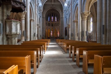 Eski şehir Lozan 'ın Panoraması, Vaud Kantonu, İsviçre