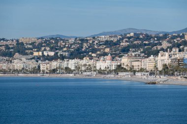 Nice, Provence Alpes-Cote d 'Azur, Fransa' nın panoramik manzarası