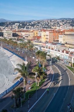 Nice, Provence Alpes-Cote d 'Azur, Fransa' nın panoramik manzarası