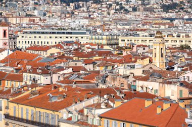 Nice, Provence Alpes-Cote d 'Azur, Fransa' nın panoramik manzarası