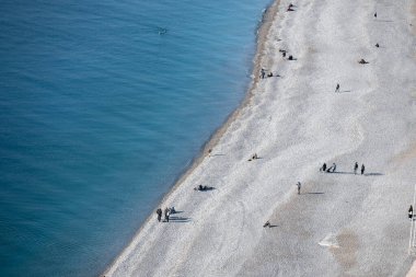 Nice, Provence Alpes-Cote d 'Azur, Fransa' nın panoramik manzarası