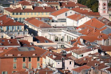 Nice, Provence Alpes-Cote d 'Azur, Fransa' nın panoramik manzarası