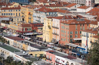Nice, Provence Alpes-Cote d 'Azur, Fransa' nın panoramik manzarası