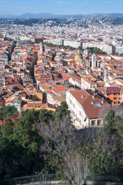 Nice, Provence Alpes-Cote d 'Azur, Fransa' nın panoramik manzarası