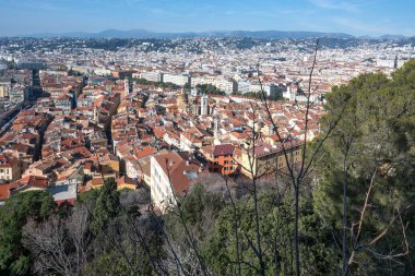 Nice, Provence Alpes-Cote d 'Azur, Fransa' nın panoramik manzarası