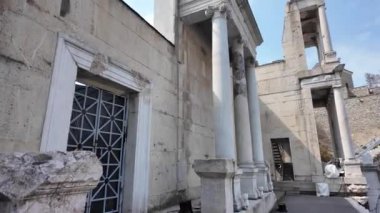 Bulgaristan'ın Plovdiv kentindeki Philippopolis Antik Roma tiyatrosunun kalıntıları