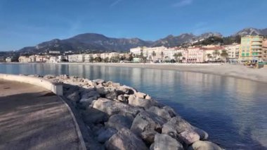MENTON, FRANCE - 27 HAZİRAN 2024: Menton, Provence Alpes-Cote d 'Azur, Fransa