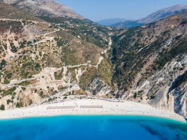 Myrtos Sahili, Cephalonia, İyon Adaları, Yunanistan