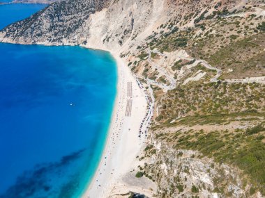 Myrtos Sahili, Cephalonia, İyon Adaları, Yunanistan