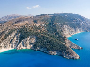Myrtos Sahili, Cephalonia, İyon Adaları, Yunanistan