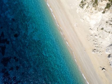 Platia Ammos Plajı, Cephalonia, İyon Adaları, Yunanistan