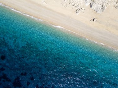 Platia Ammos Plajı, Cephalonia, İyon Adaları, Yunanistan
