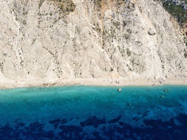 Platia Ammos Plajı, Cephalonia, İyon Adaları, Yunanistan